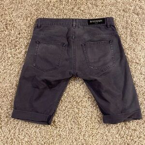 Balmain gray denim shorts size large